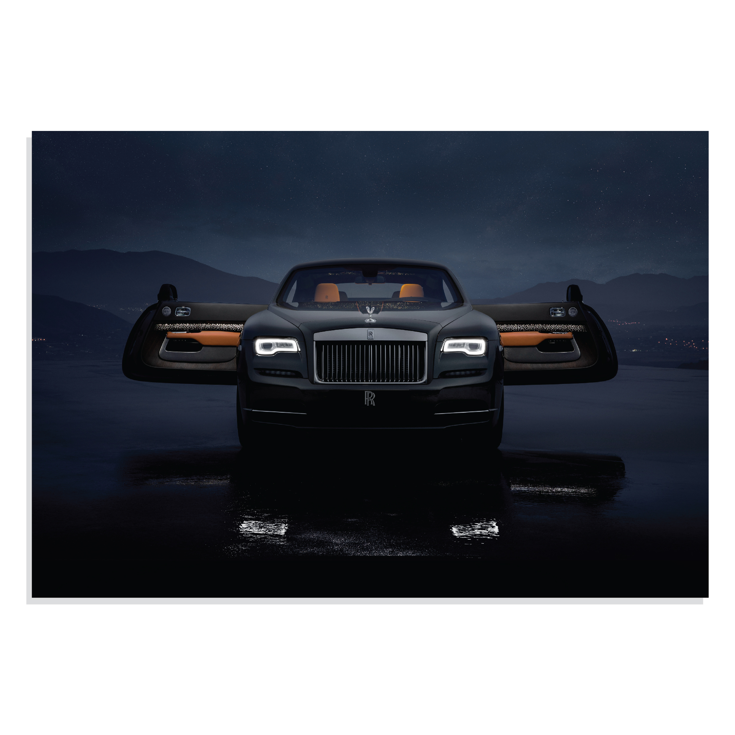 تابلو شاسی طرح ماشین رولز رویز - Rolls Royce Wraith Luminary Collection مدل NV0748