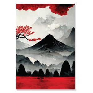 تابلو شاسی طرح نقاشی سبک ژاپنی Japanese Art مدل M0157