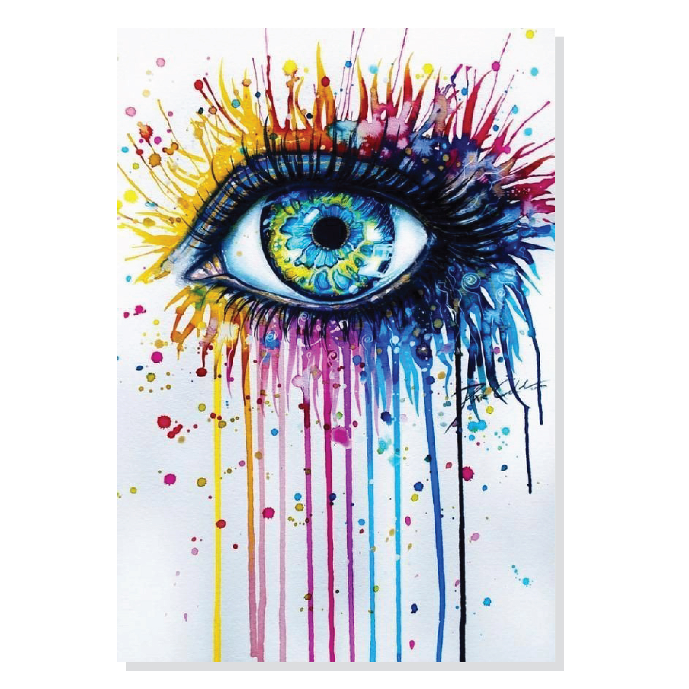 تابلو شاسی طرح چشم رنگی Colorful Eye مدل M0487