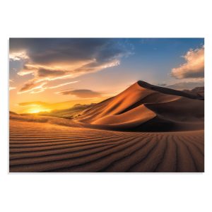 تابلو شاسی طرح طلوع آفتاب در سحرا و بیابان Desert  مدل NV0787