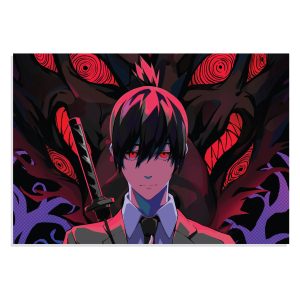 تابلو شاسی طرح انیمه مرد اره برقی Chainsaw Man Anime مدل NV0555