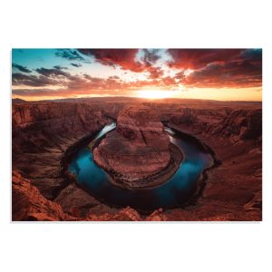 تابلو شاسی طرح دره نعل اسب Horseshoe Bend Canyon مدل NV0758