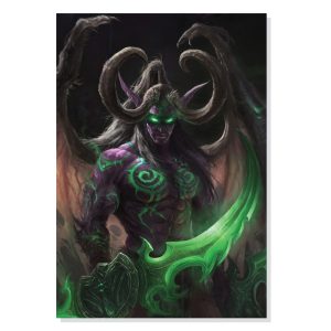 تابلو شاسی طرح گیمینگ وارکرفت Warcraft Illidan Stormrage مدل M0181