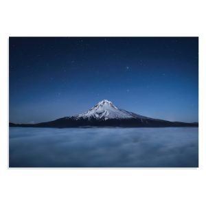 تابلو شاسی طرح کوه هود در بالای ابرها  Mount Hood Above the Clouds مدل NV0843