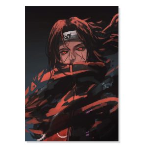 تابلو شاسی طرح انیمه ناروتو اوچیها ایتاچی شارینگان Naruto Uchiha Itachi Sharingan مدل M0193