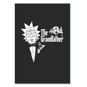 تابلو شاسی طرح پدرخوانده و ریک و مورتی Godfather Rick and Morty مدل M0429