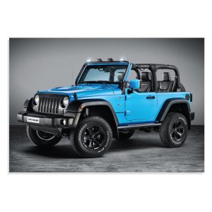 تابلو شاسی طرح ماشین جیپ - Blue Jeep Wrangler Rubicon مدل  NV0634