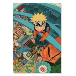 تابلو شاسی طرح انیمه ناروتو و کیوبی روباه نه دم Naruto & Nine Tail Fox Kyuubi مدل M0672