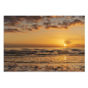 تابلو شاسی طرح اقیانوس و غروب آفتاب Ocean Sunset Photography مدل NV0900